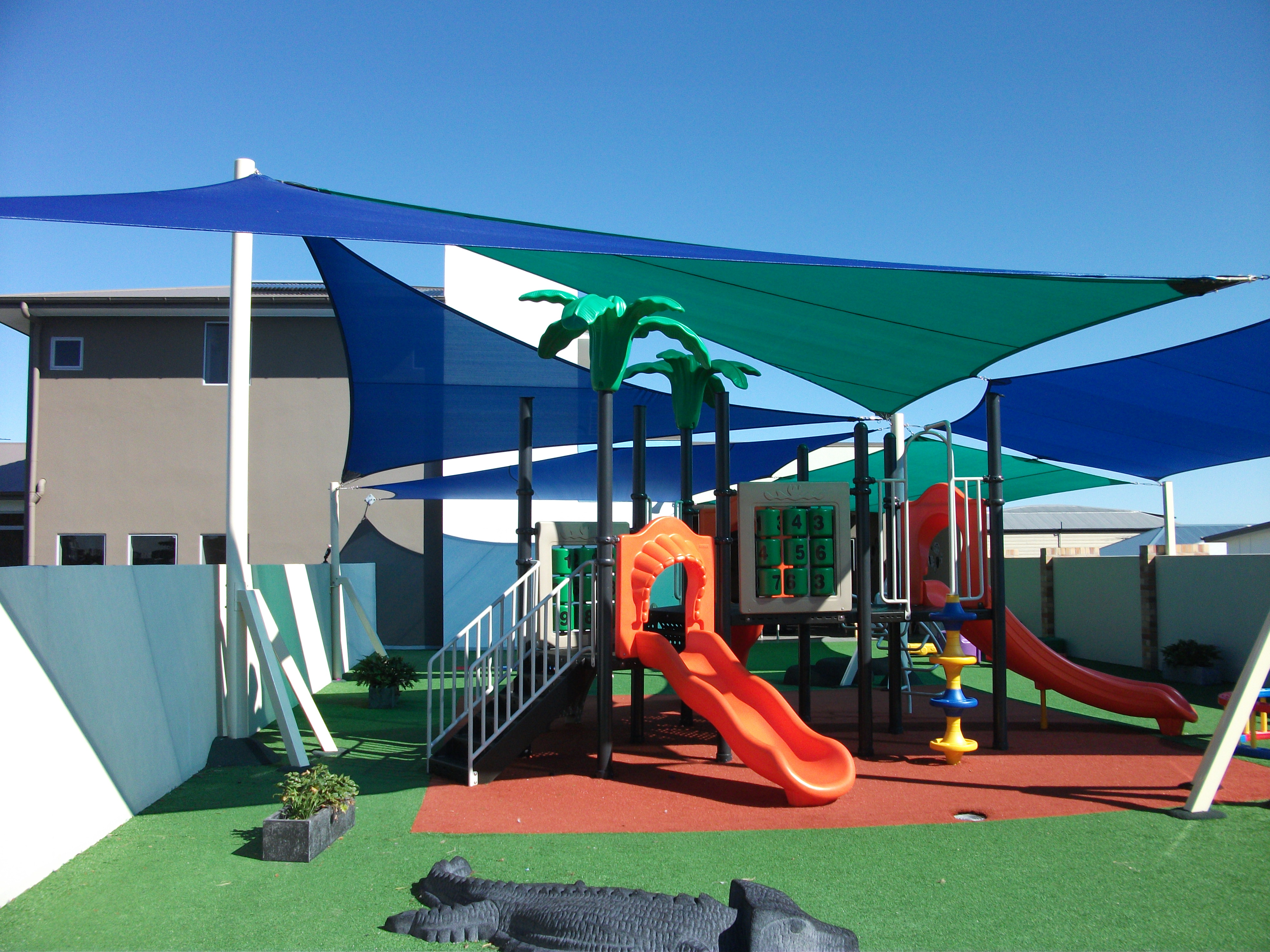 Playground Shade Sail Shailer Park -Shade Sails Brisbane, Gold Coast, Ipswich & Logan - Sun Cloth Sheds