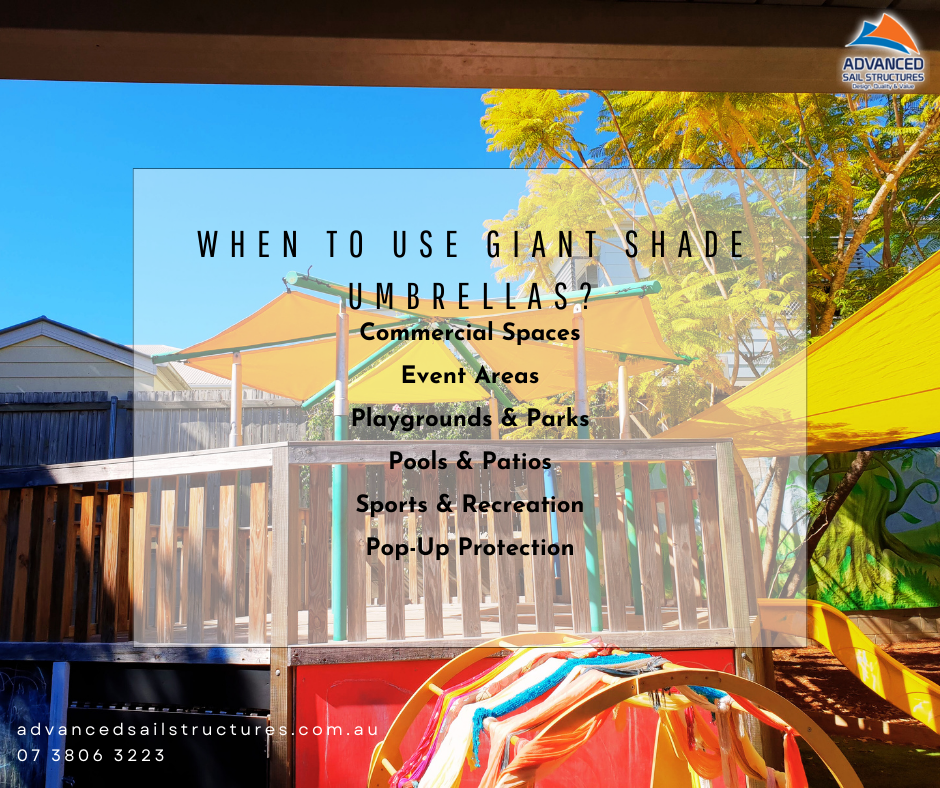 ☂️ When to Use GIANT SHADE UMBRELLAS: The Ultimate Outdoor Coverage Solution! 🌞 | Advanced Sail Structures Gold Coast