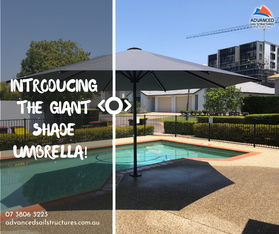 🌞 Need some shade, but don’t want to feel like you’re in a tent at a festival? 🎪 | Advanced Sail Structures Gold Coast Introducing the Giant Shade Umbrella! 😎
